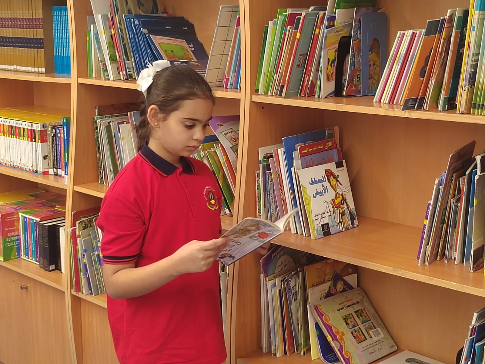 تكريم أفضل قارئ من المكتبة المدرسية للفصل الدراسي الثاني